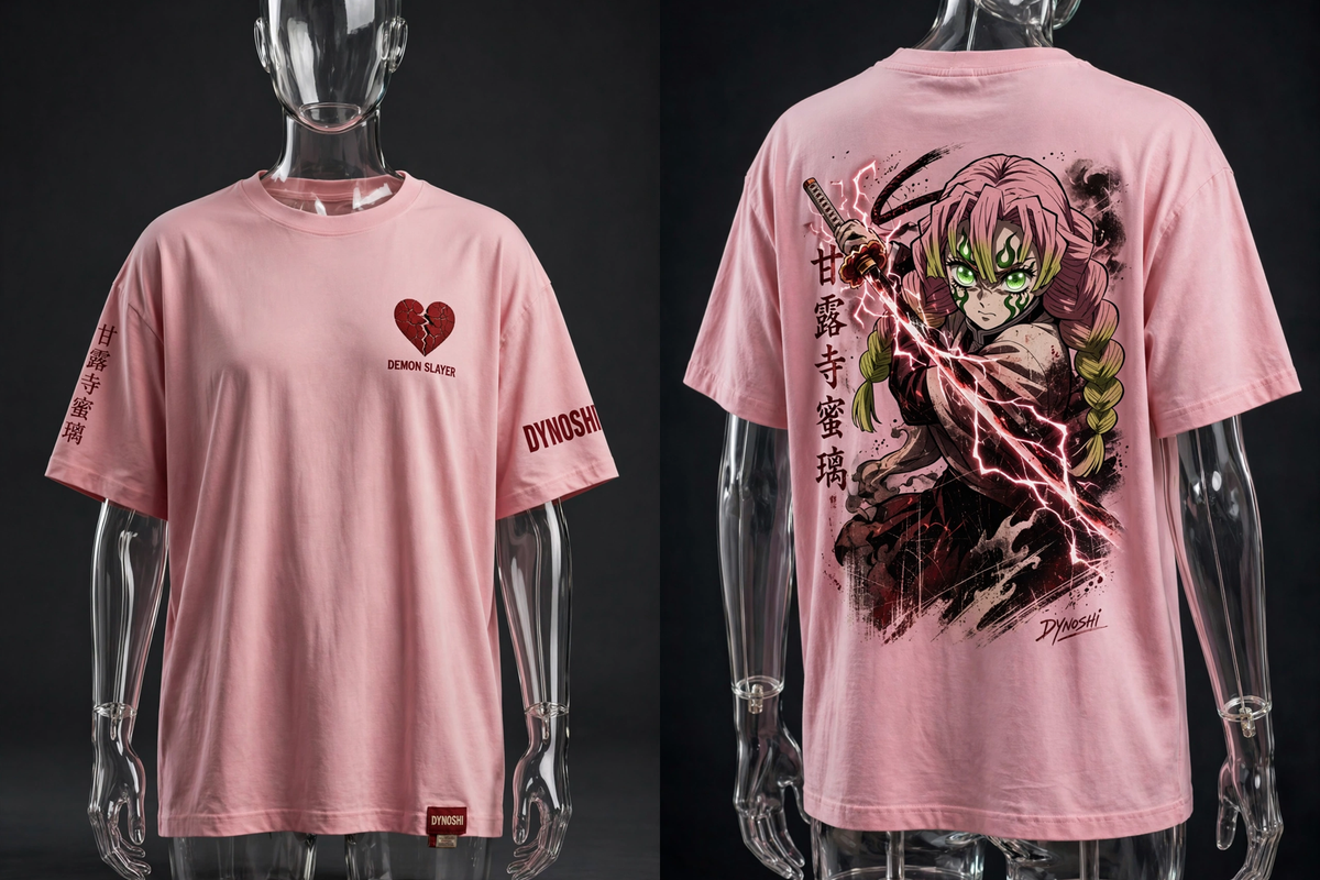Mitsuri Kanroji - Mark Awakened Dark Form - Premium Oversized Anime T-Shirt - DYNOSHI