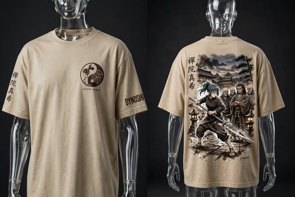 Maki Zenin - Clan Rebellion Stance - Premium Oversized Anime T-Shirt - DYNOSHI