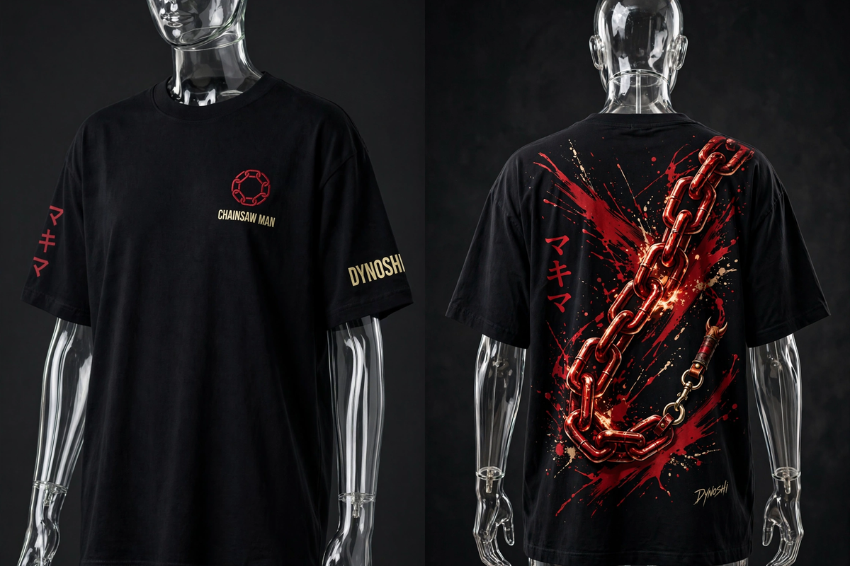 Makima - Chain of Command - Premium Oversized Anime T-Shirt - DYNOSHI