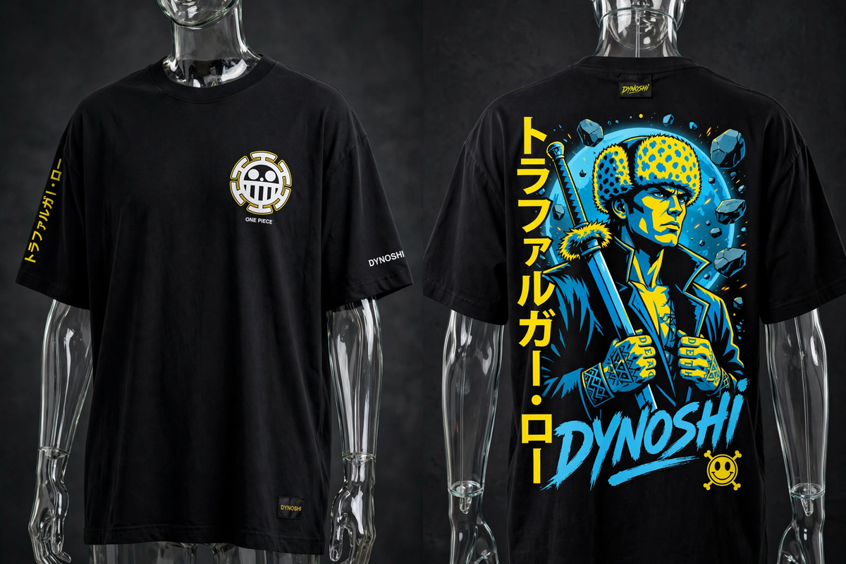 Trafalgar Law - Surgeon of Death Portrait - Premium Oversized Anime T-Shirt - DYNOSHI