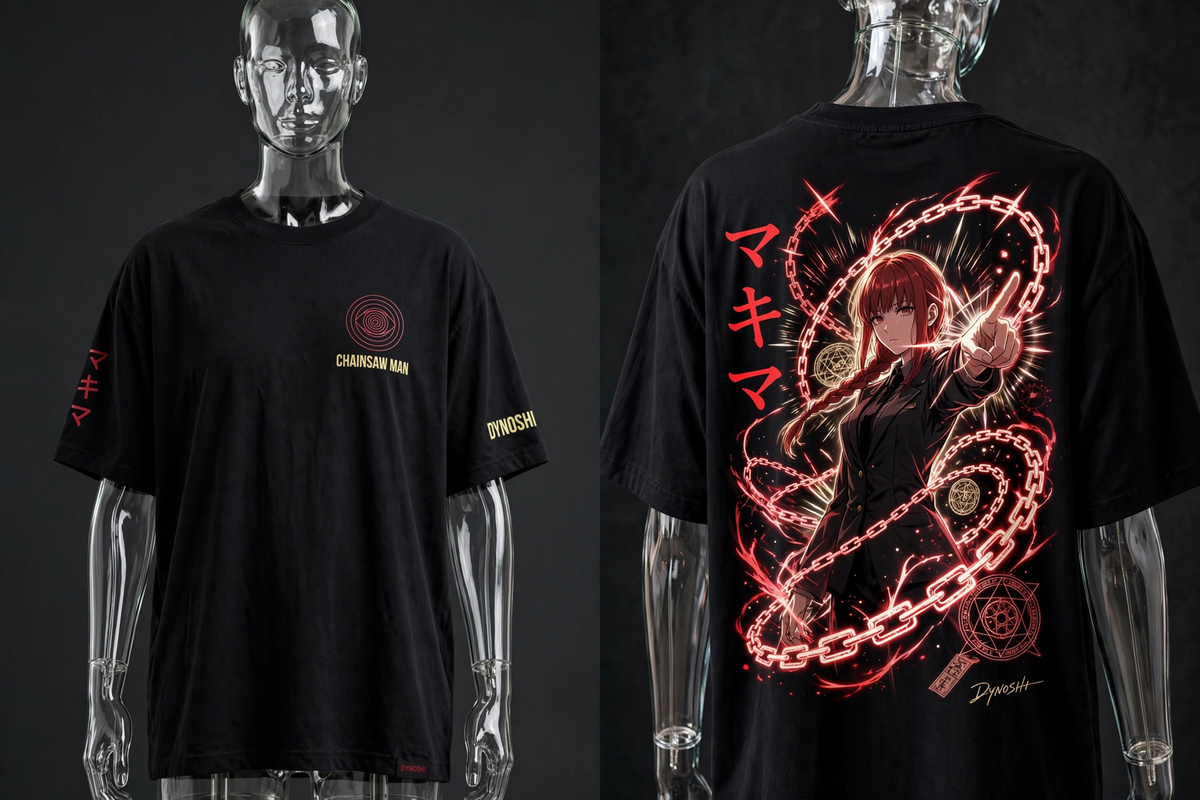 Makima - Control Command - Premium Oversized Anime T-Shirt - DYNOSHI