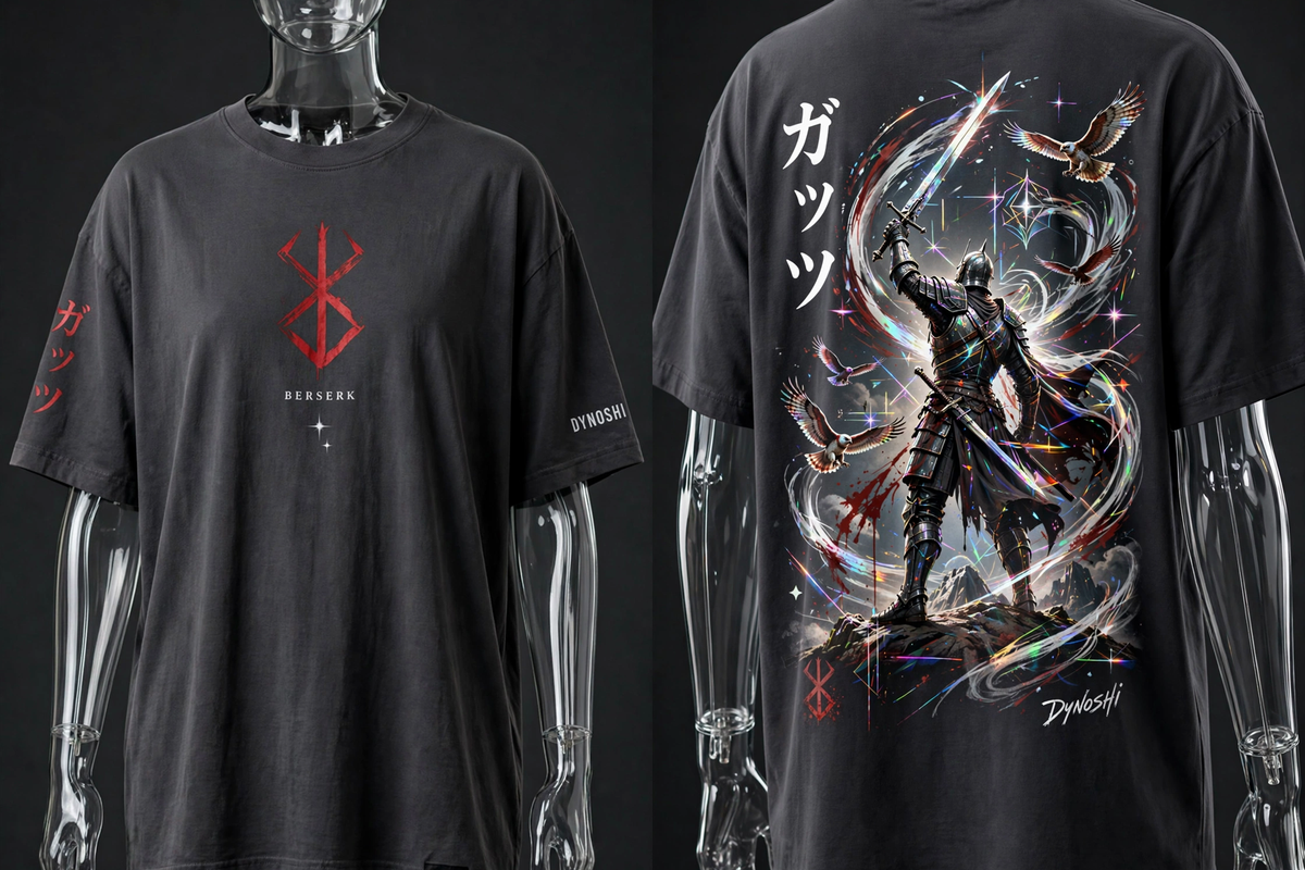 Guts - Struggler's Triumph - Premium Oversized Anime T-Shirt - DYNOSHI