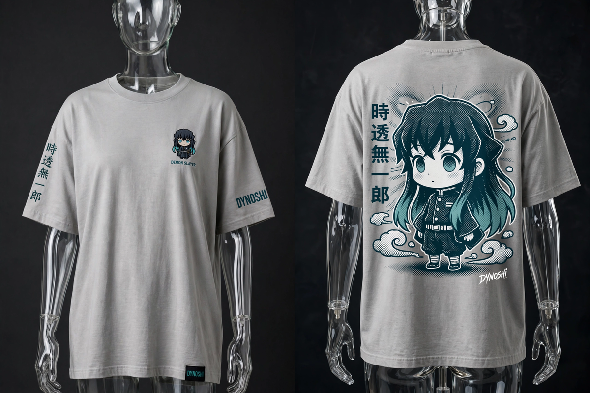Muichiro Tokito - Mist Chibi - Premium Oversized Anime T-Shirt - DYNOSHI