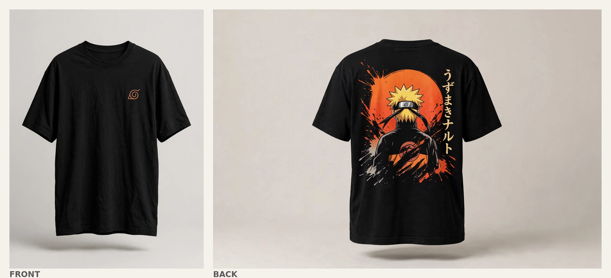 Naruto (Black) - Front and back