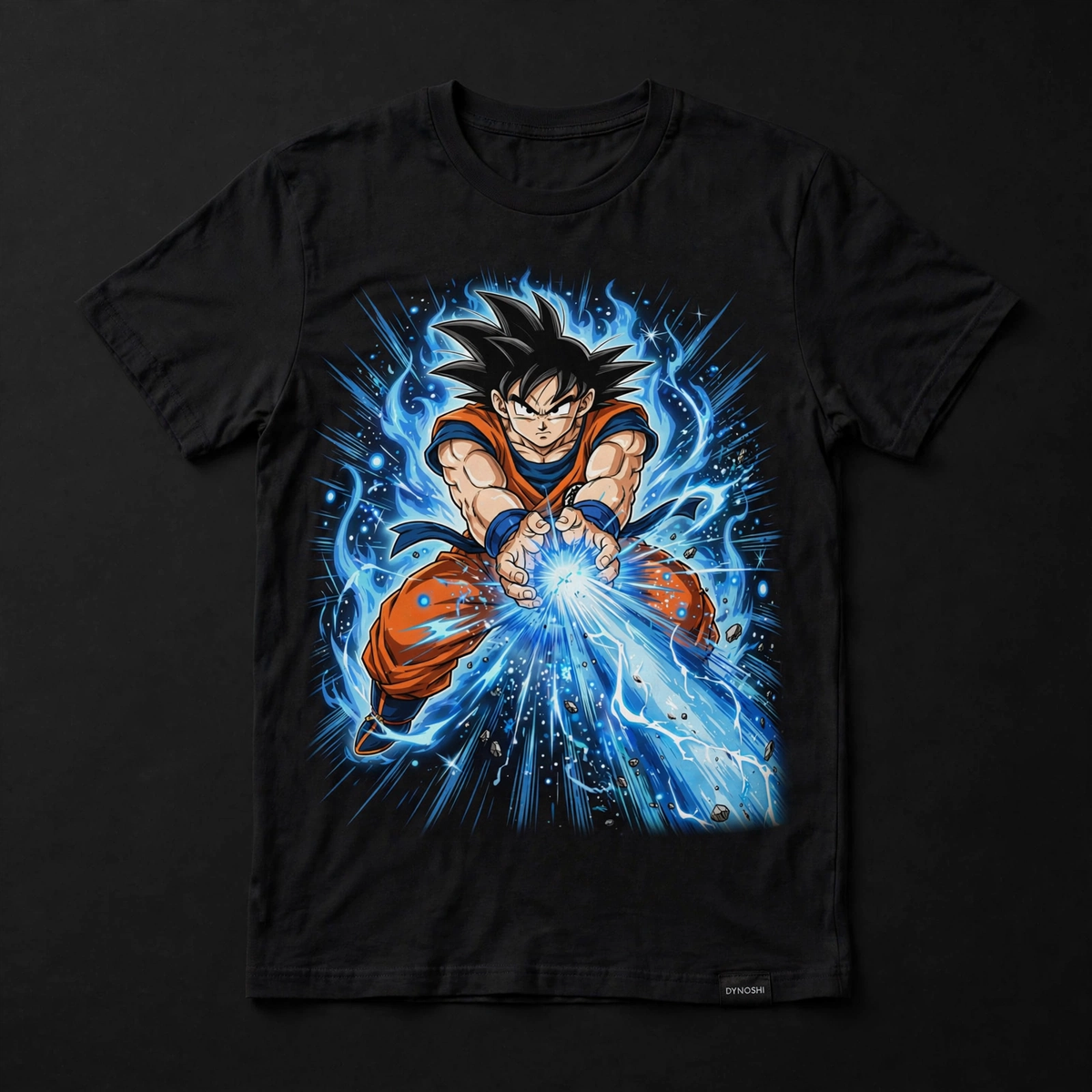 Son Goku - Kamehameha Black Tee — front view