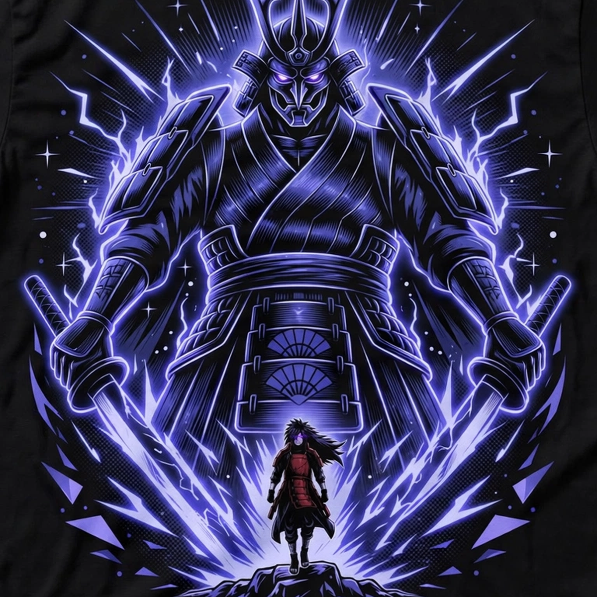 Madara Uchiha - Perfect Susanoo Black Tee — back detail