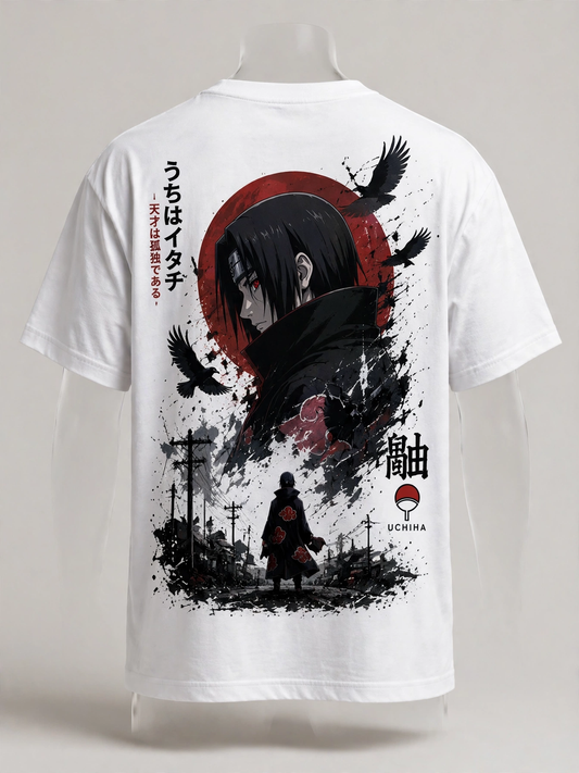 Itachi Uchiha – Akatsuki Oversized Anime T-Shirt | DYNOSHI — Back