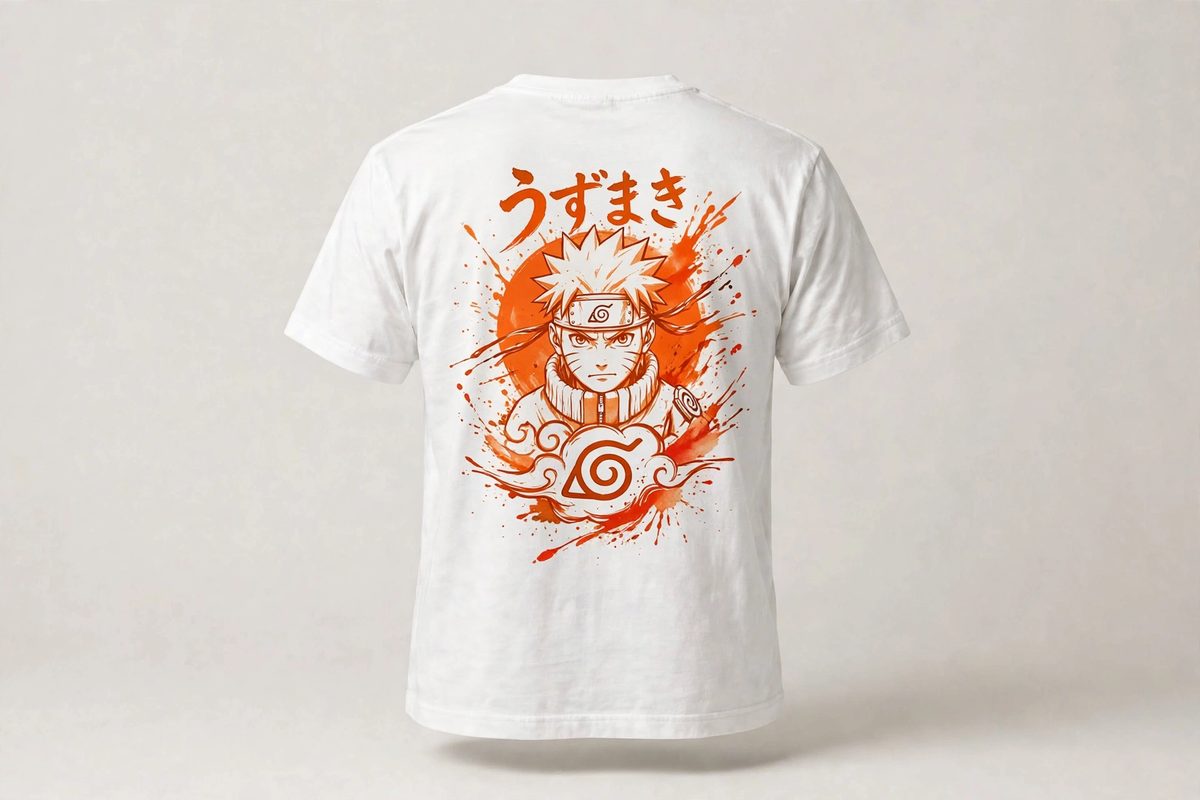 Naruto Uzumaki – Premium Cotton Anime T-Shirt | DYNOSHI — Back