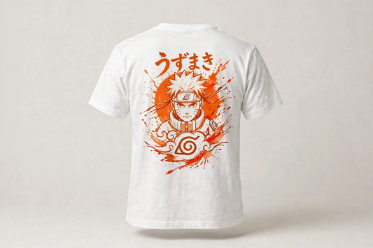 Naruto Uzumaki – Premium Cotton Anime T-Shirt | DYNOSHI — Back