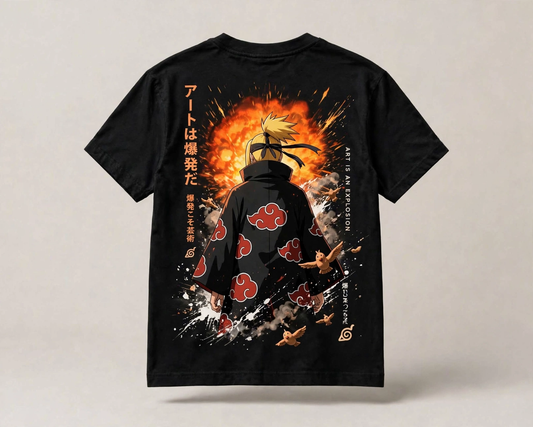 Deidara – Art Is an Explosion Black Tee