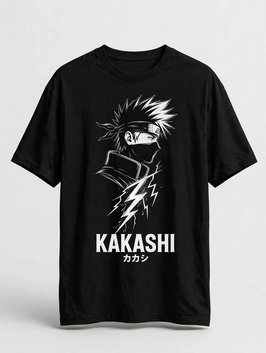 Kakashi Hatake – Copy Ninja Mono Black Tee