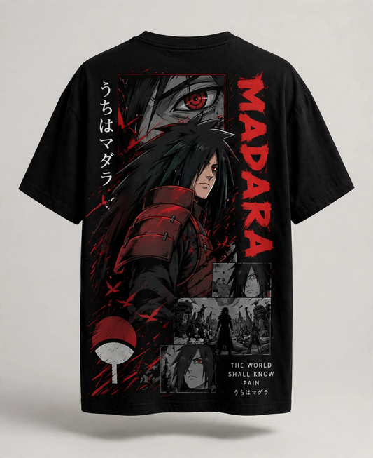 Madara Uchiha – 'The World Shall Know Pain' Black Tee