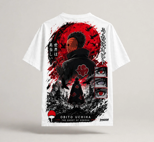 Obito Uchiha – Ghost of Konoha White Tee