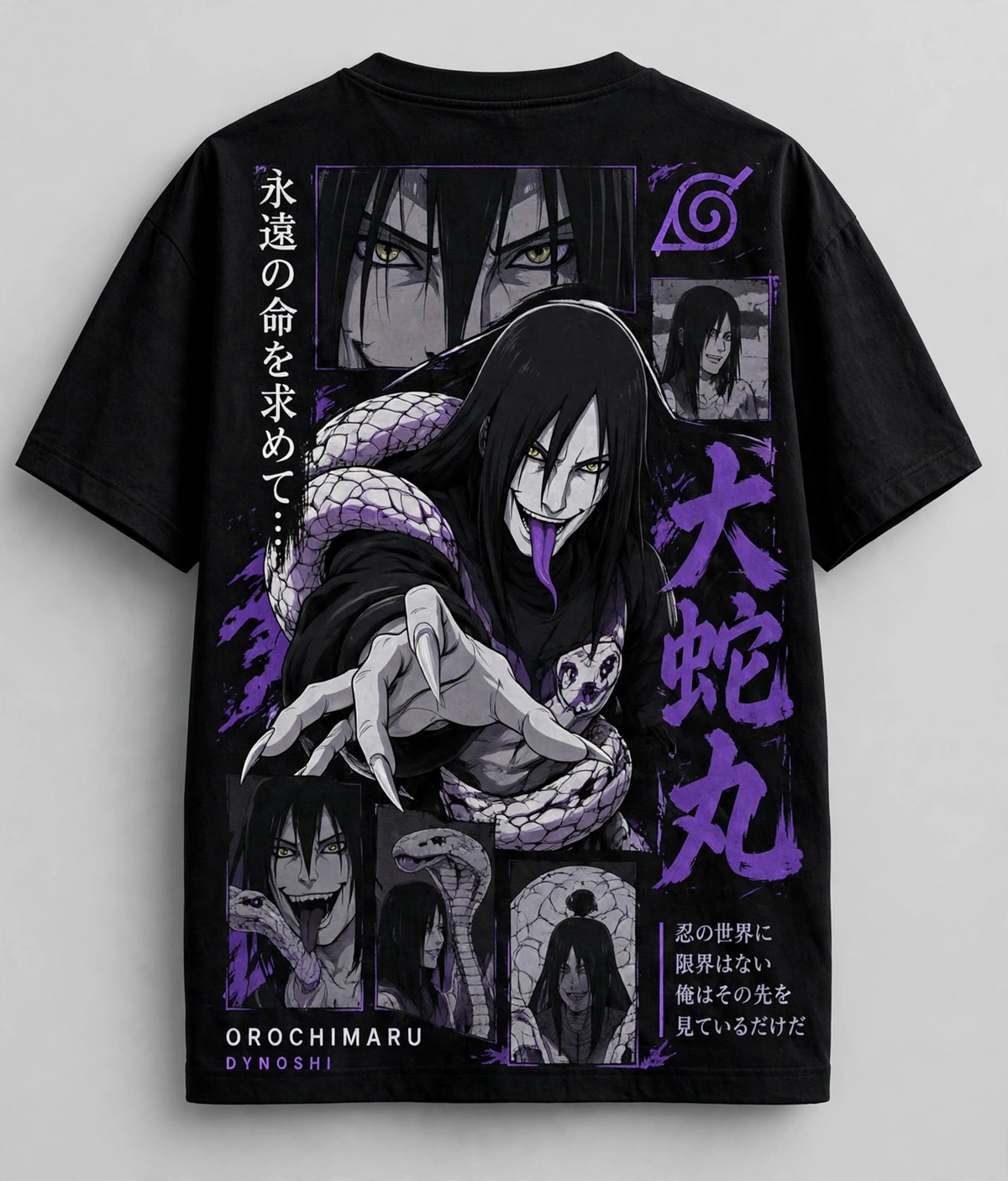 Orochimaru – Snake Sannin Black Tee