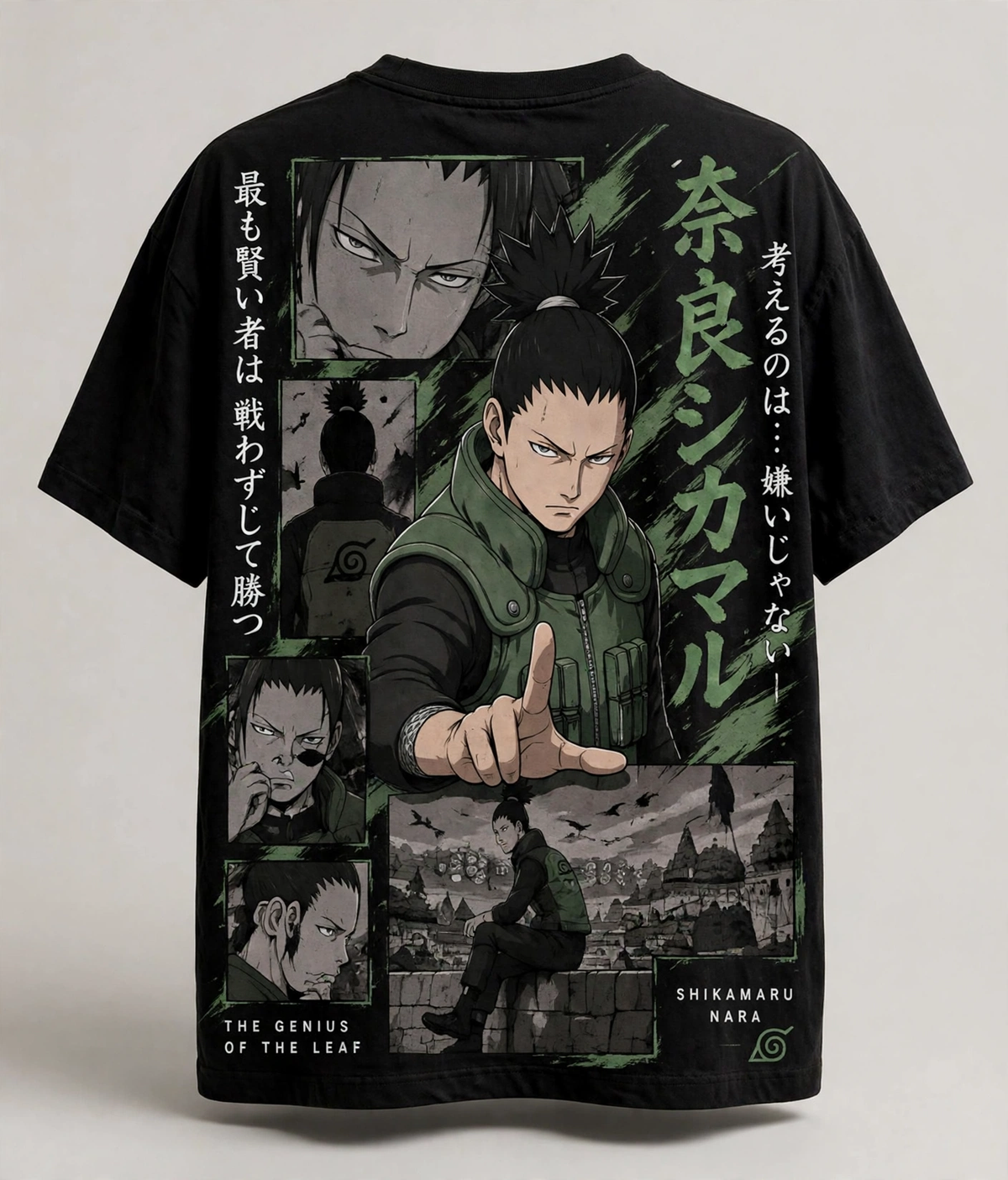 Shikamaru Nara – Genius of the Leaf Black Tee