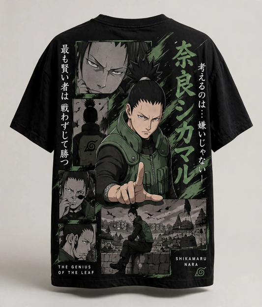Shikamaru Nara – Genius of the Leaf Black Tee