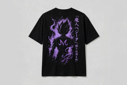 Vegeta – Prince of Saiyans Purple Aura Black Tee
